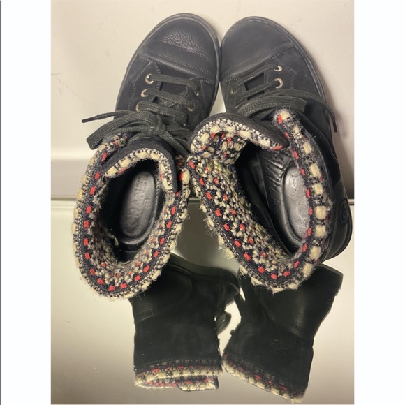 CHANEL Tweed and Suede Trainers - Picture 7 of 9